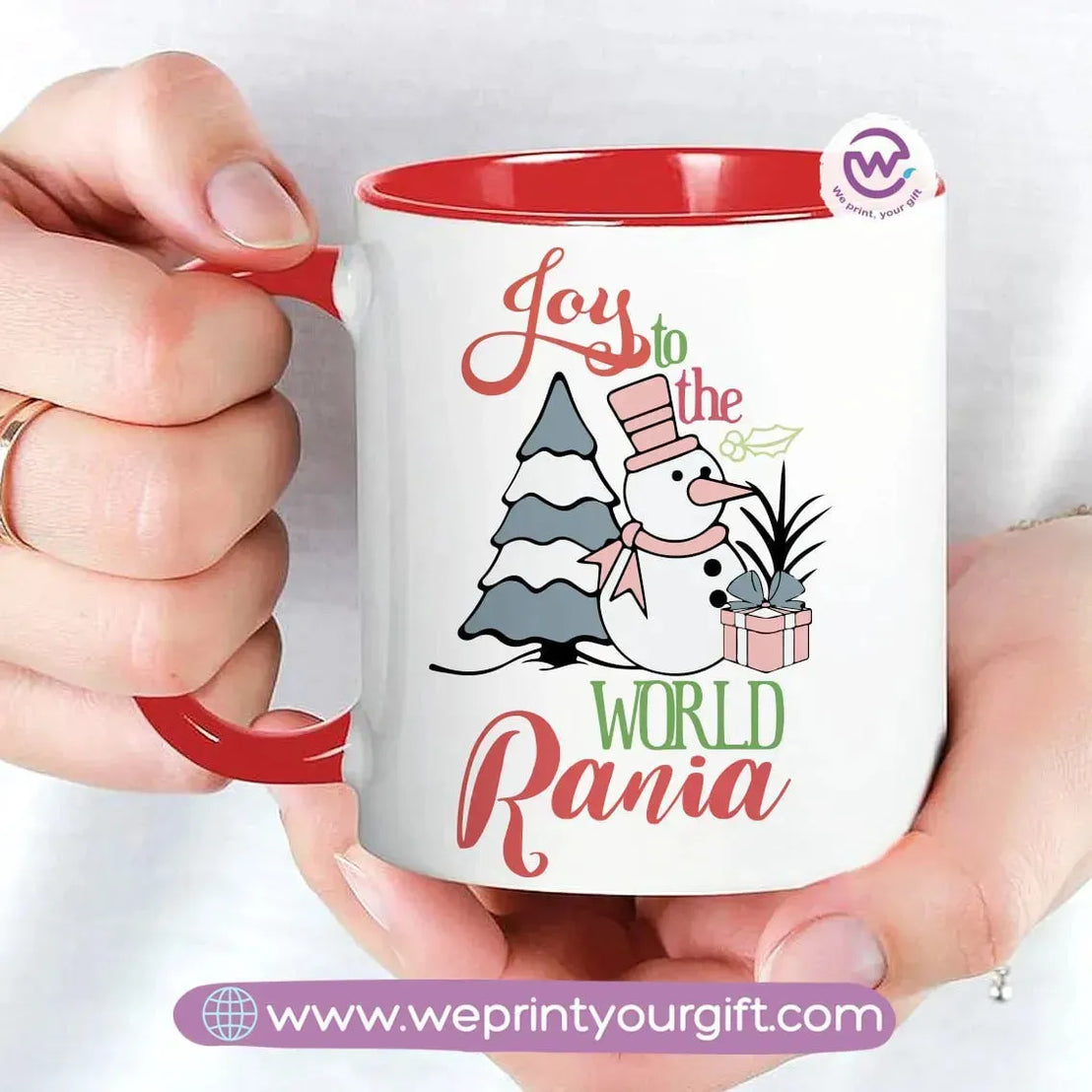 Colored Inside-Handle Mug-Christmas - WE PRINT