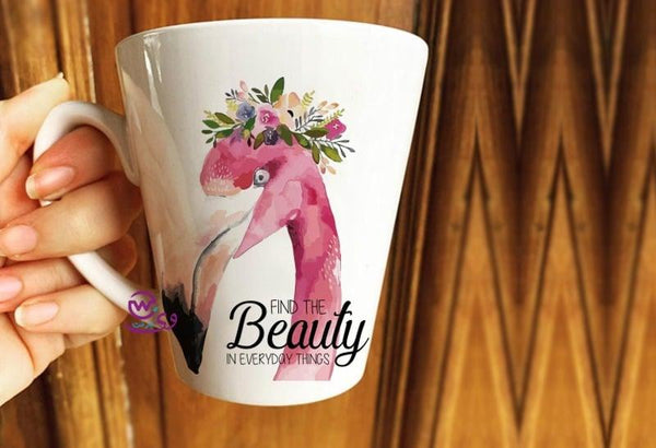 Conical Mug -Flamingos - WE PRINT
