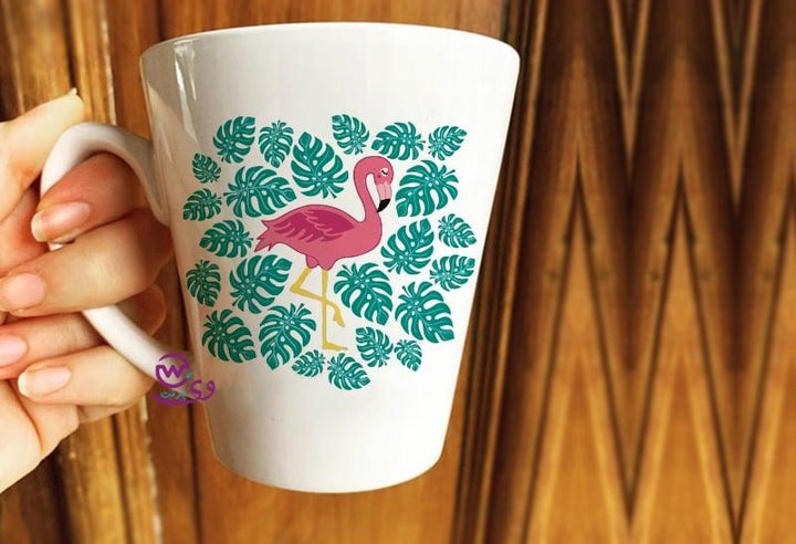 Conical Mug -Flamingos - WE PRINT
