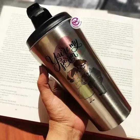 Conical Thermal Starbucks Mug -silver- Valentine's Day - WE PRINT