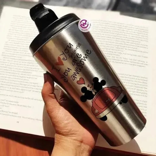 Conical Thermal Starbucks Mug -silver- Valentine's Day - WE PRINT