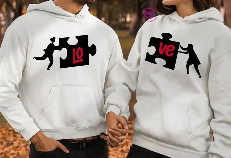 Couple Hoodie-Couples Icons - WE PRINT