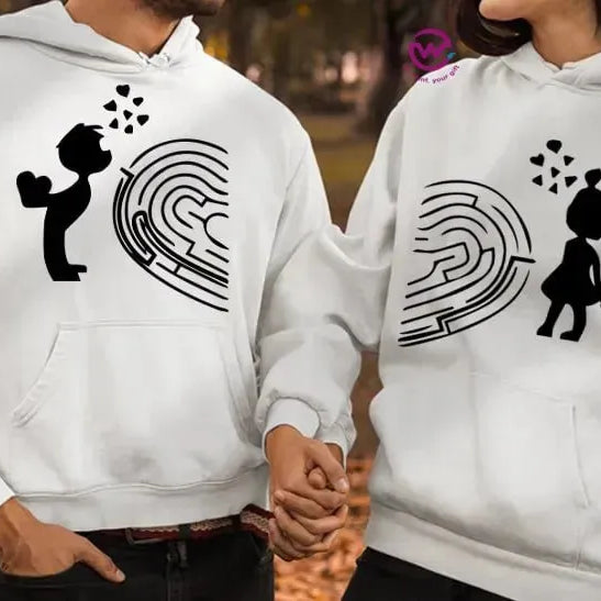 Couple Hoodie-Couples Icons - WE PRINT