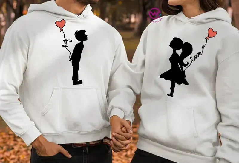 Couple Hoodie-Couples Icons - WE PRINT