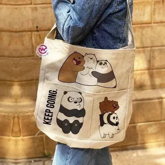 Custom bag- Cross Tote Bag - Three Bears - WE PRINT