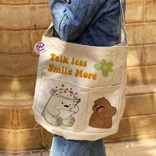Custom bag- Cross Tote Bag - Three Bears - WE PRINT