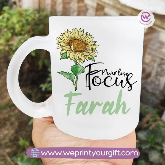 Custom Mug-Matt Glass Mug- Floral - WE PRINT