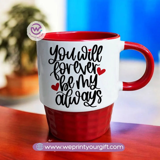 Custom Mug-Ribbed -Valentine - WE PRINT
