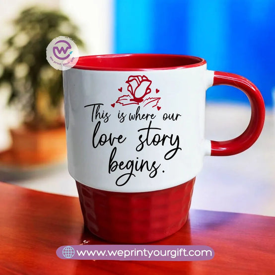 Custom Mug-Ribbed -Valentine - WE PRINT