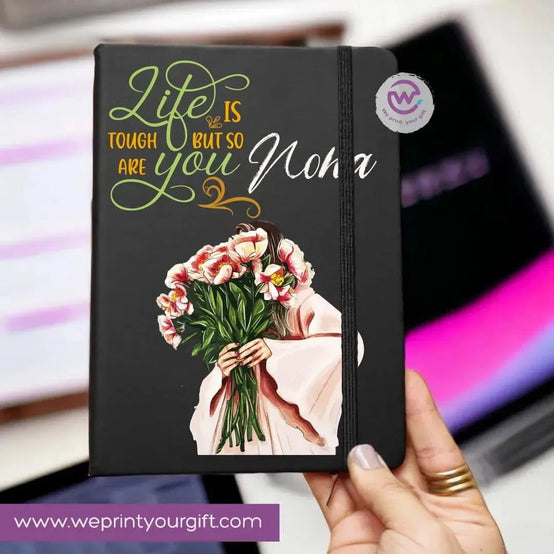 Custom Notebook with Elastic Band -english quotes - WE PRINT