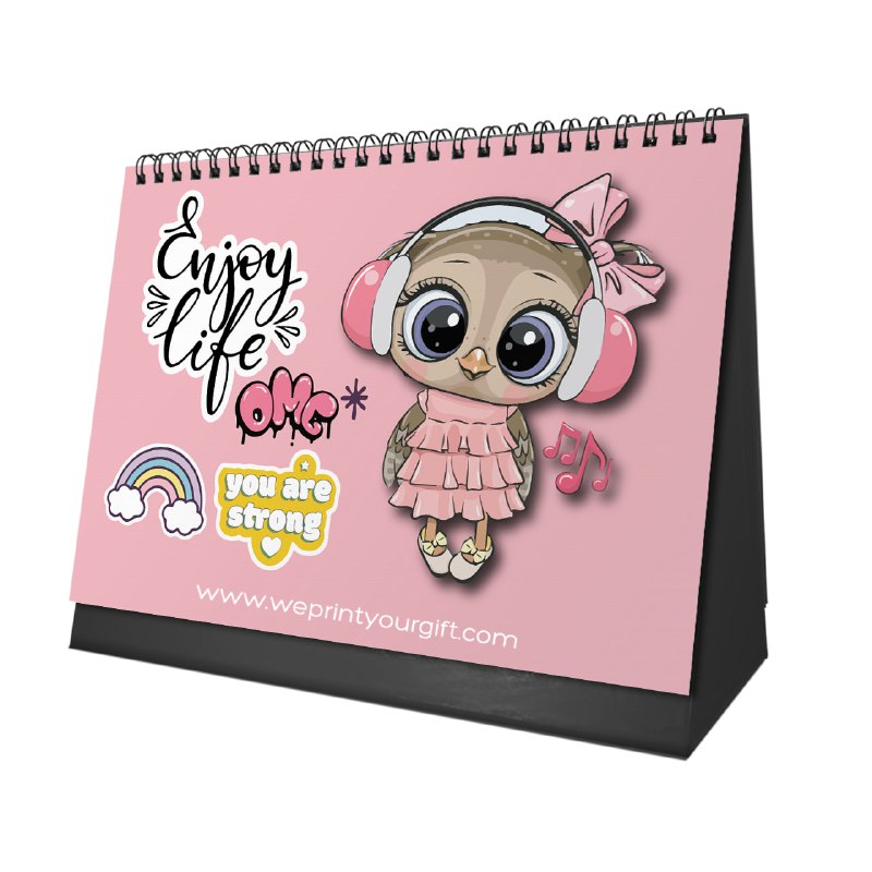 Cute Owl Desk Calendar 2026