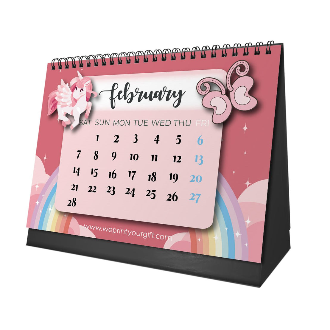 Unicorn Desk Calendar 2026