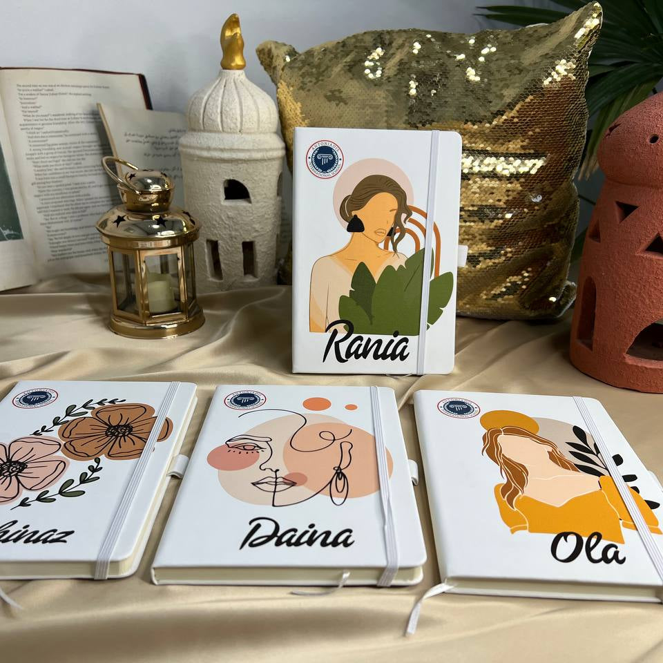 White Notebook with Elastic Band - Buy 2 Get 1 Free