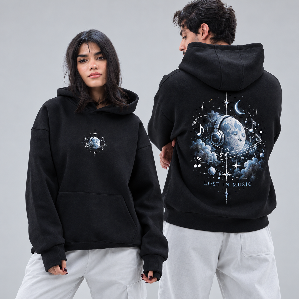 Unisex "Lost In Music" Hoodie - Premium Melton Cotton