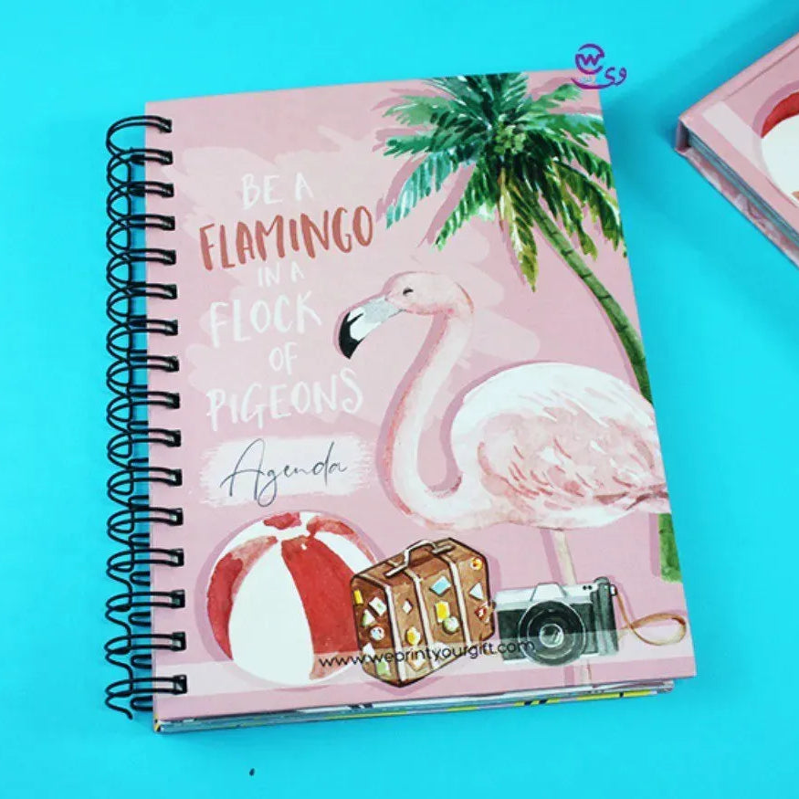 Daily Agenda-Agenda - ( 91 Papers -182 pages )-Flamingos - WE PRINT