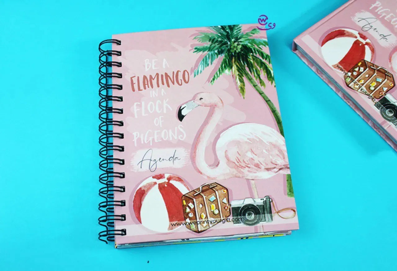 Daily Agenda-Agenda - ( 91 Papers -182 pages )-Flamingos - WE PRINT