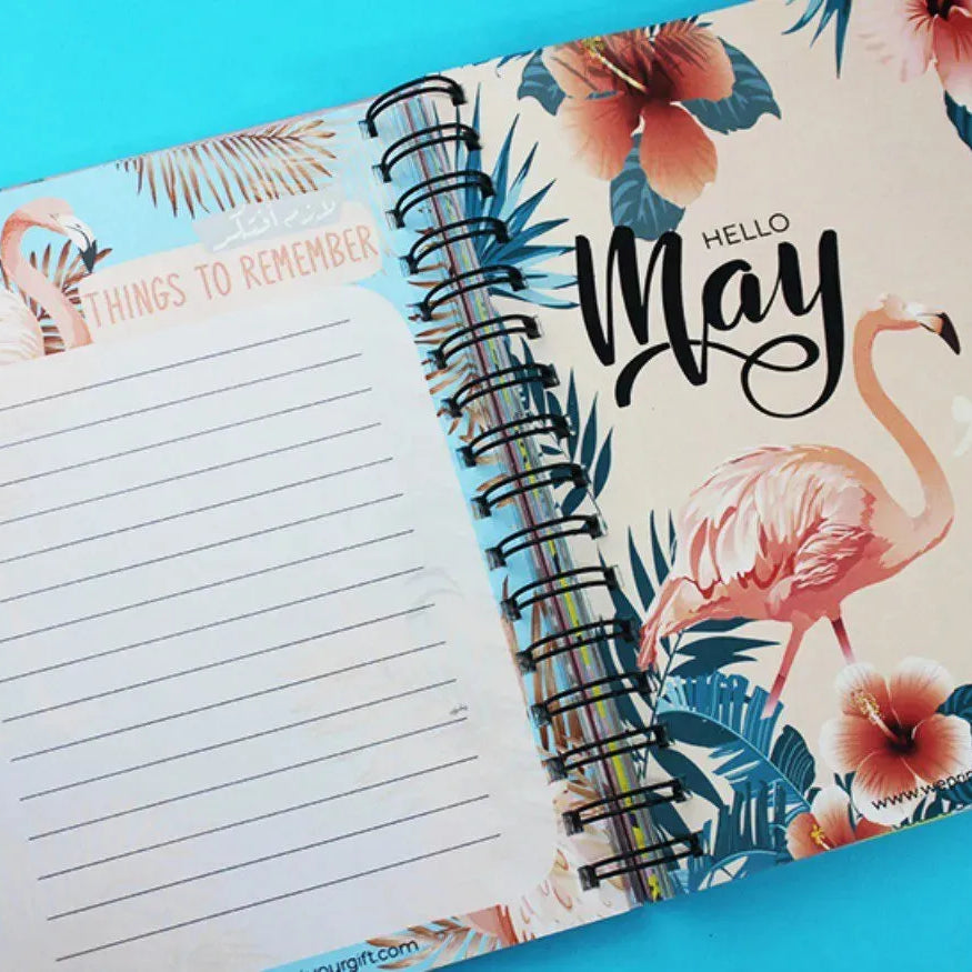 Daily Agenda-Agenda - ( 91 Papers -182 pages )-Flamingos - WE PRINT