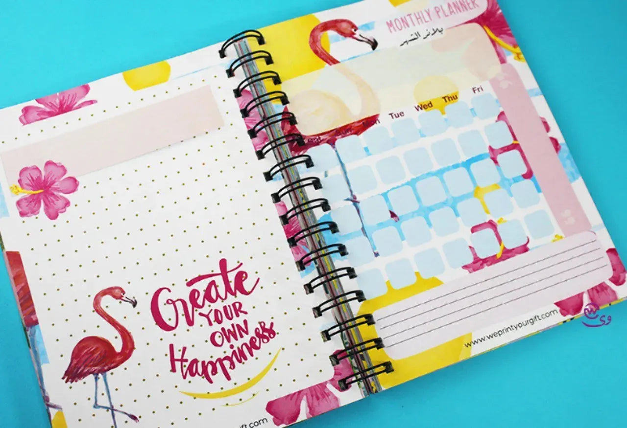 Daily Agenda-Agenda - ( 91 Papers -182 pages )-Flamingos - WE PRINT