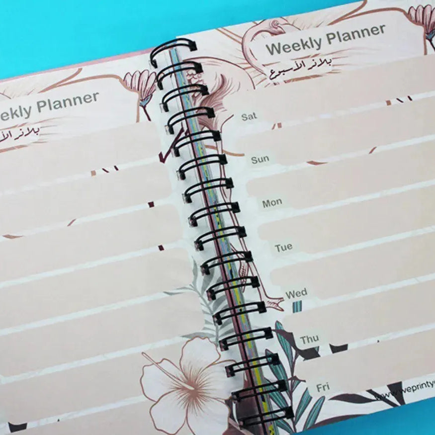 Daily Agenda-Agenda - ( 91 Papers -182 pages )-Flamingos - WE PRINT