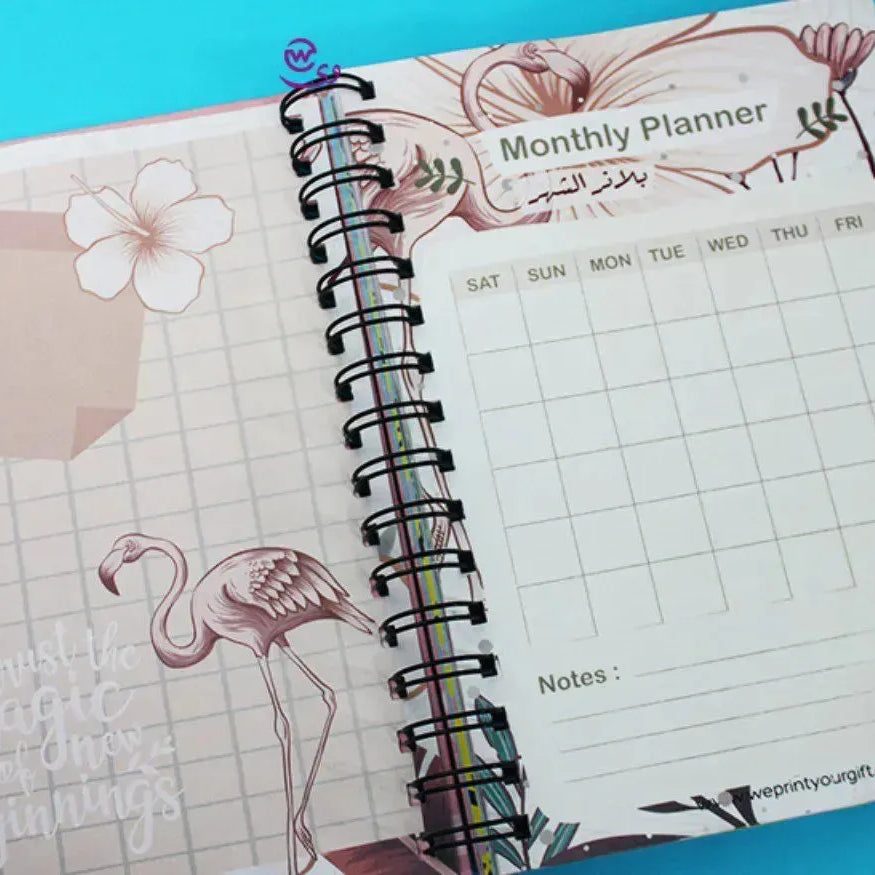 Daily Agenda-Agenda - ( 91 Papers -182 pages )-Flamingos - WE PRINT