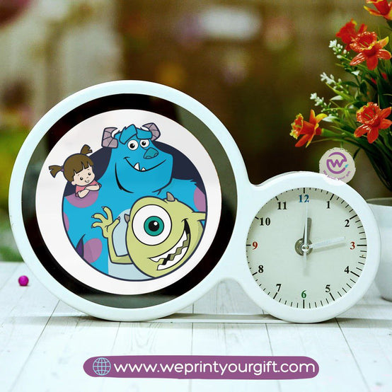 Round Magic Mirror with Clock – Monsters Inc Edition