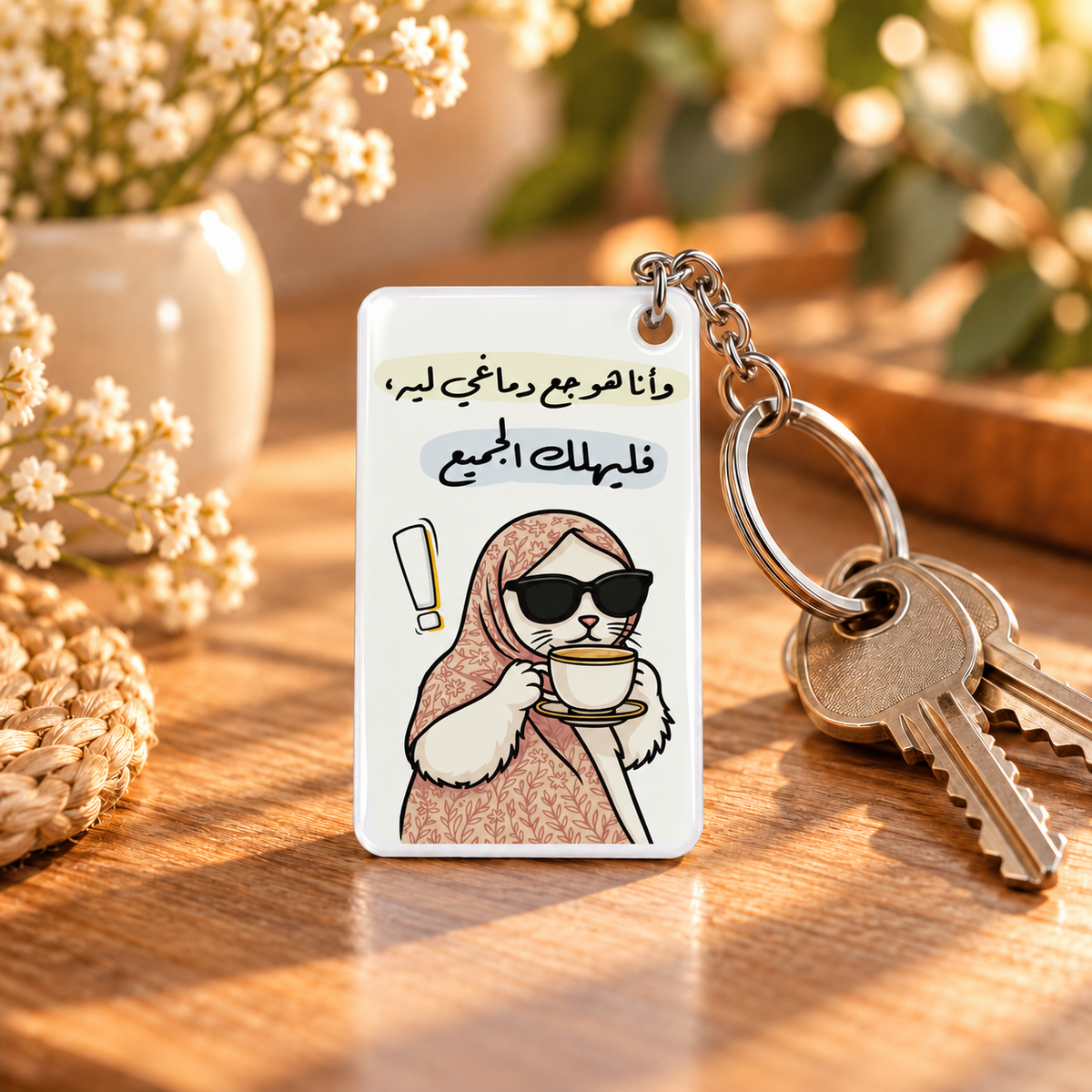 Funny Cartoon Comics Clear Acrylic Keychain | Single-Sided Print (Round / Rectangle)