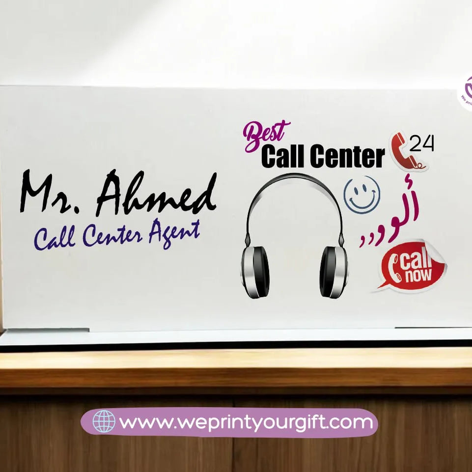 Desk Wooden Sign- Jobs - WE PRINT