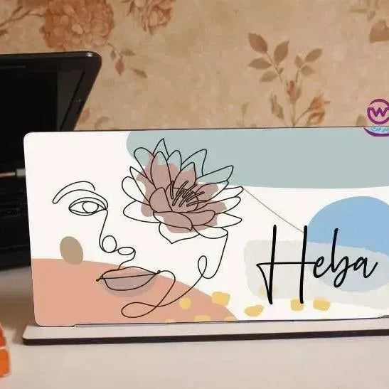 Desk Wooden Sign -Names-F - WE PRINT