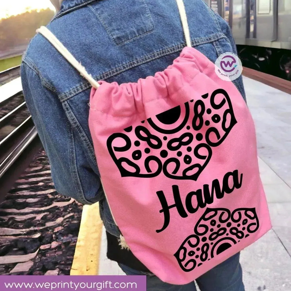 Drawstring Bag - Names-B - WE PRINT