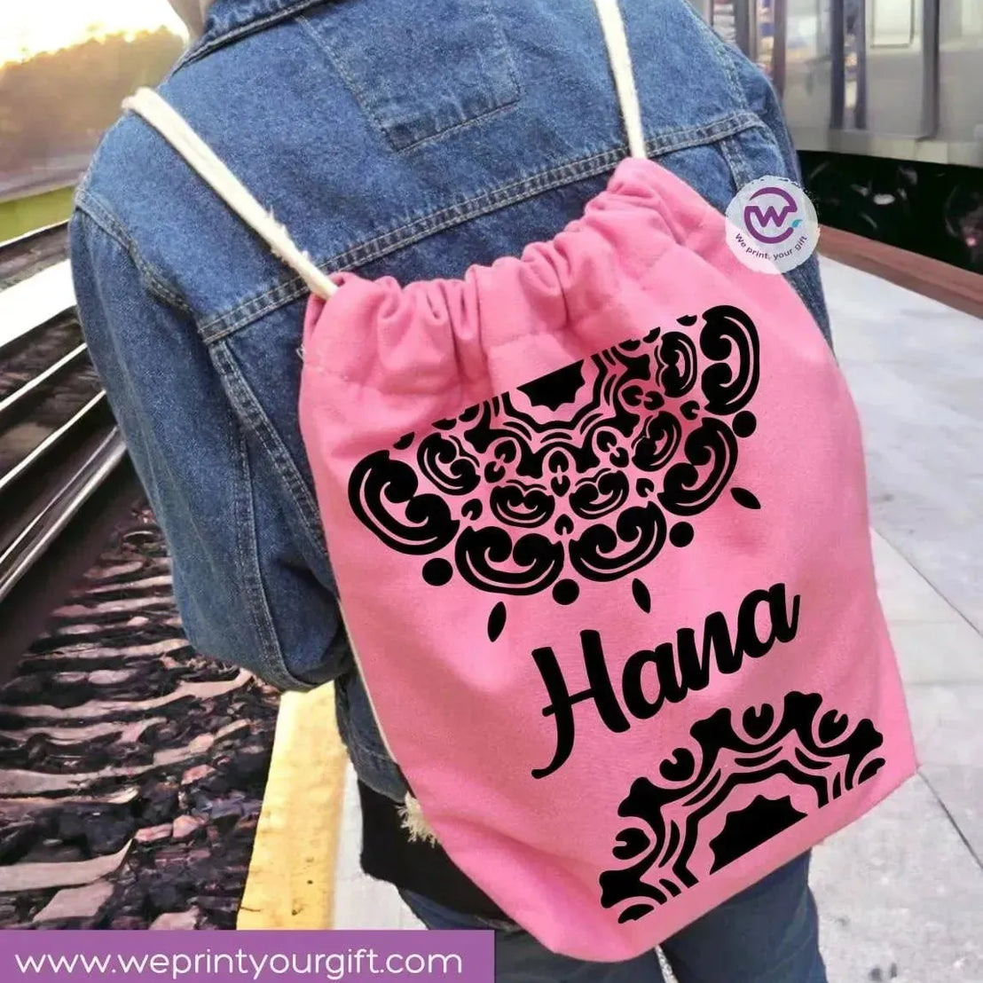 Drawstring Bag - Names-B - WE PRINT