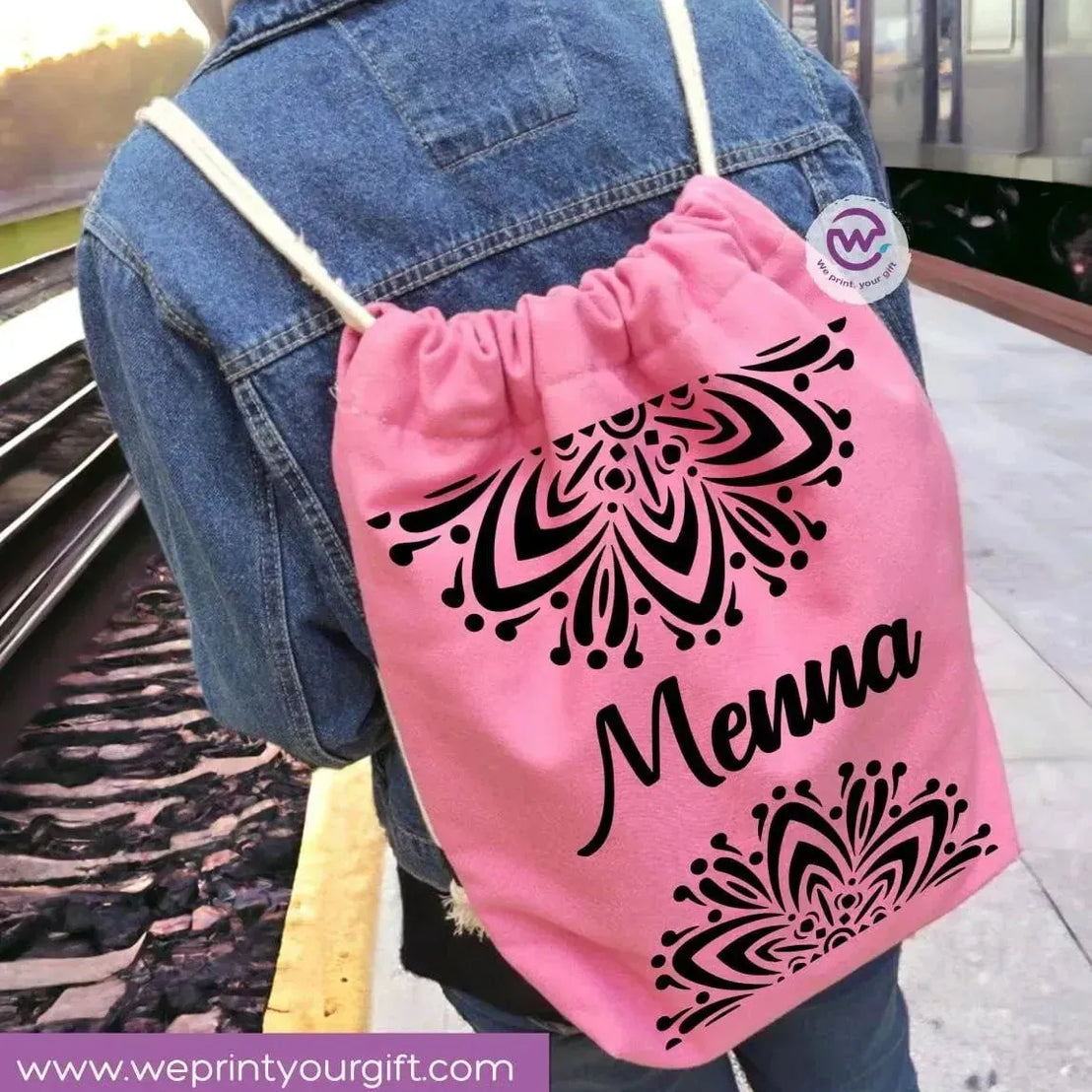 Drawstring Bag - Names-B - WE PRINT