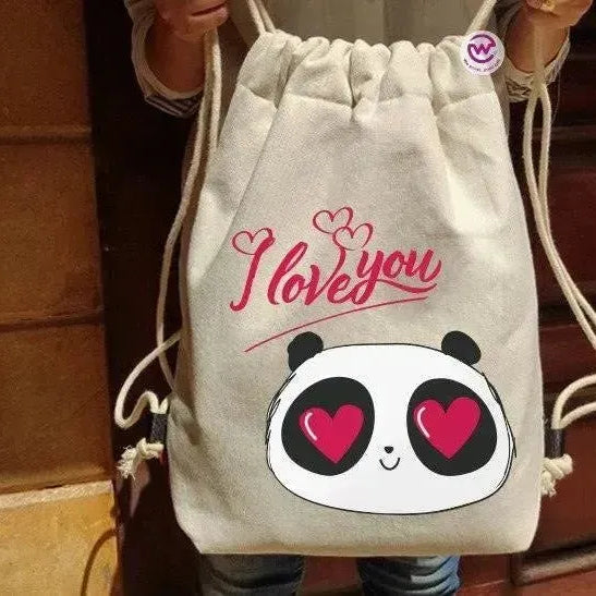 Drawstring Bag - Panda - WE PRINT