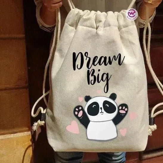 Drawstring Bag - Panda - WE PRINT