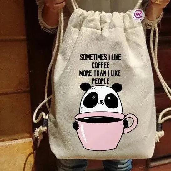 Drawstring Bag - Panda - WE PRINT