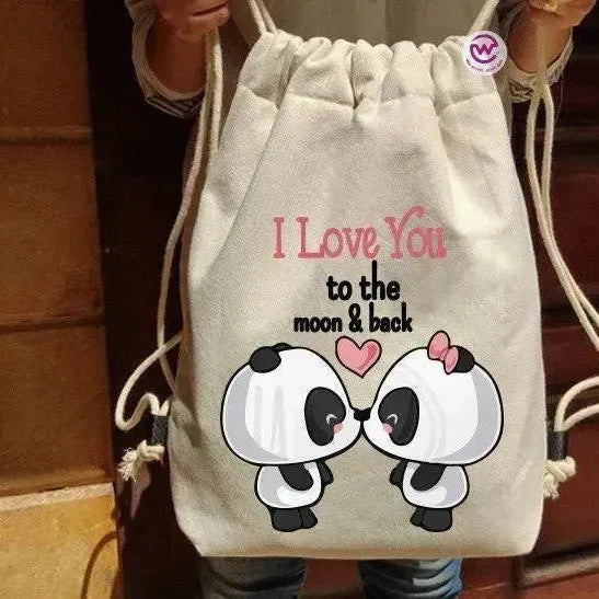 Drawstring Bag - Panda - WE PRINT