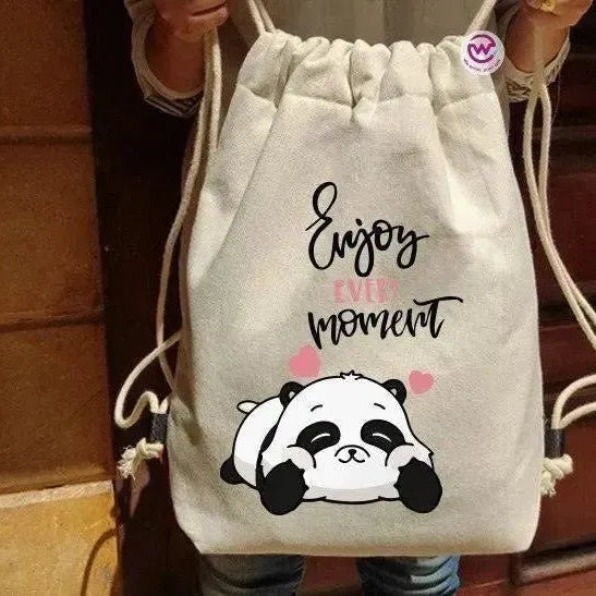 Drawstring Bag - Panda - WE PRINT