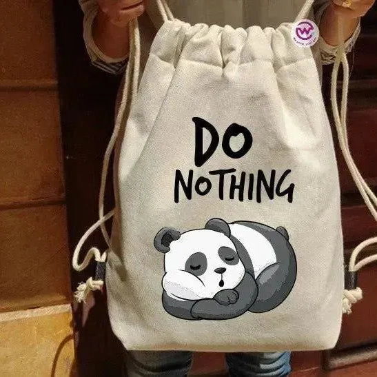 Drawstring Bag - Panda - WE PRINT