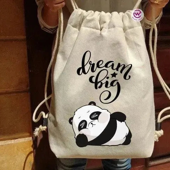 Drawstring Bag - Panda - WE PRINT
