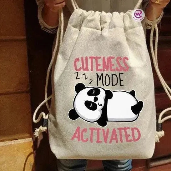 Drawstring Bag - Panda - WE PRINT