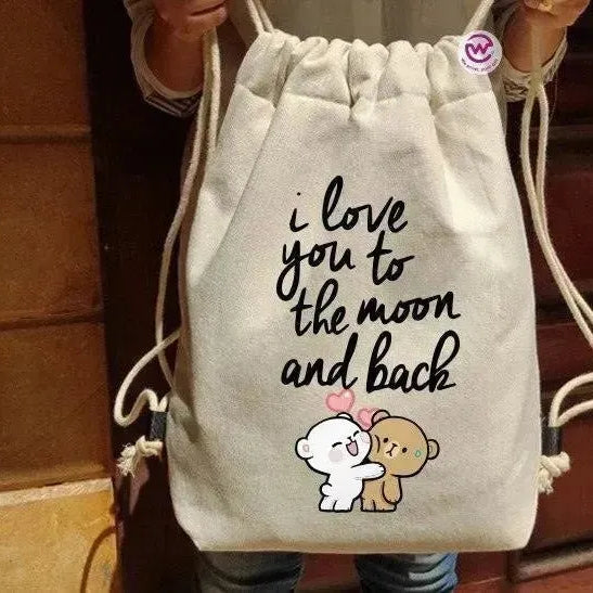 Drawstring Bag - Panda - WE PRINT