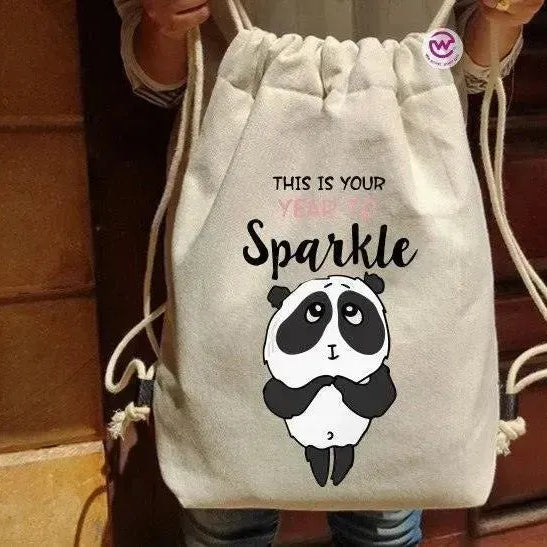 Drawstring Bag - Panda - WE PRINT