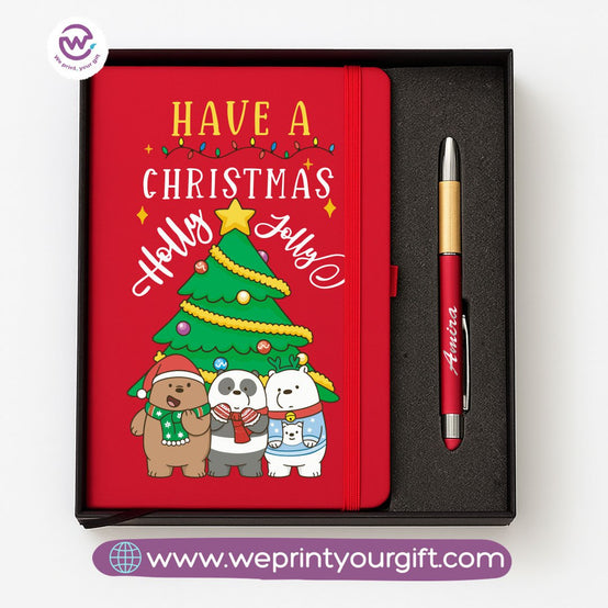 Cute Bears Personalized Notebook & Engraved Pen Gift Box