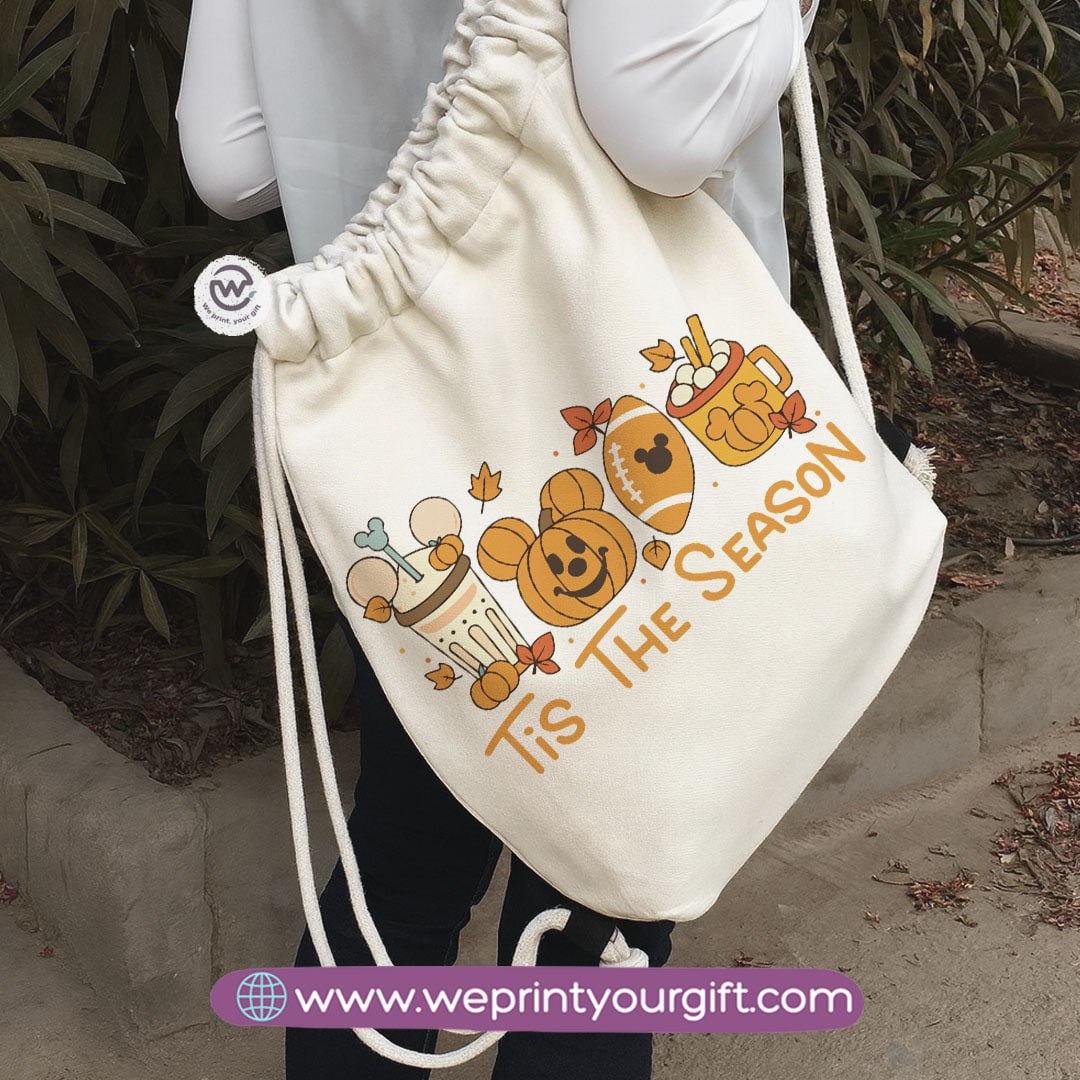 Winter & Retro Drawstring Backpack – Vintage-Inspired Cozy Designs