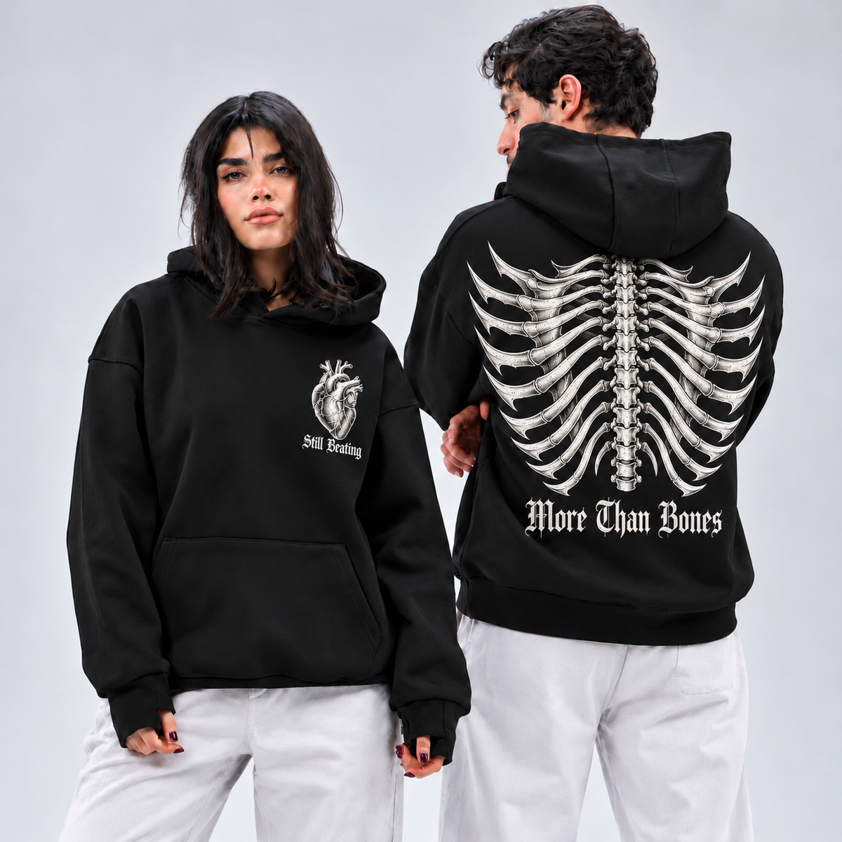 Unisex "Heart & Spine" Hoodie - Premium Melton Cotton