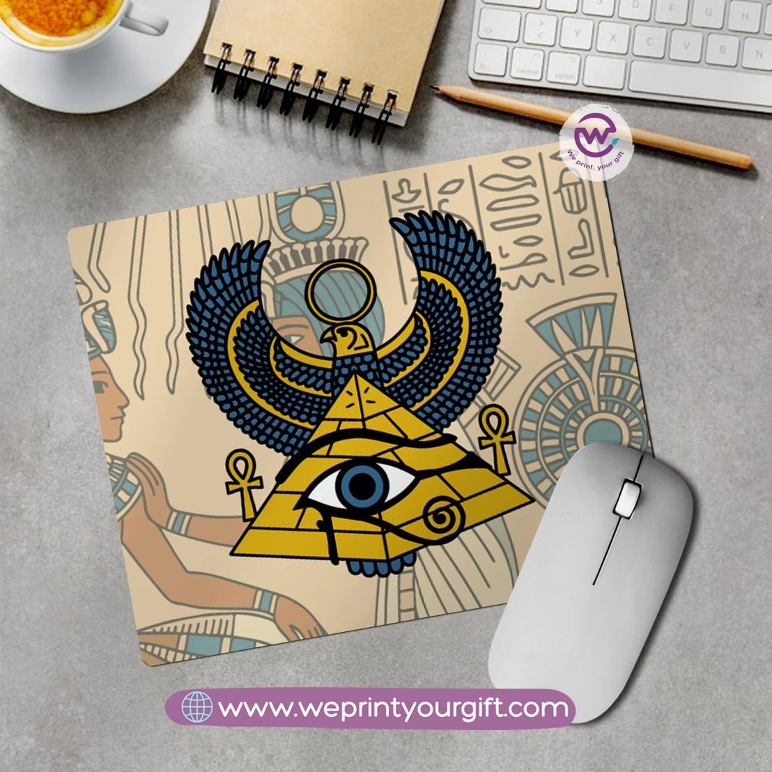 Egyptian Pharaonic Mouse Pad – Ancient Art Reimagined