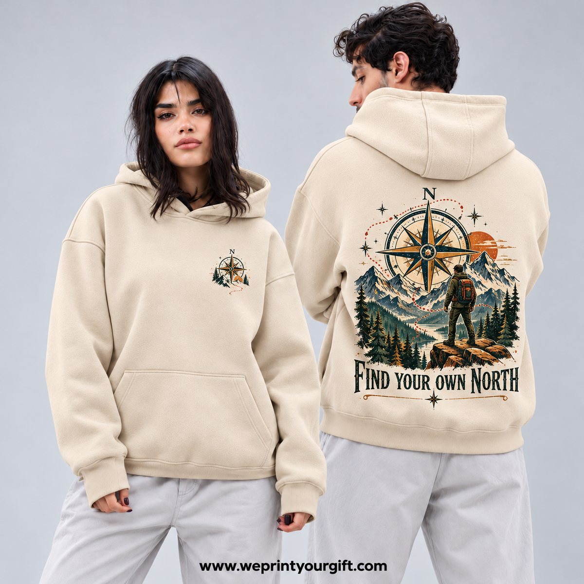 Unisex "Lessa El Tareeq Taweel" (The Road Is Still Long) Hoodie - Premium Melton Cotton