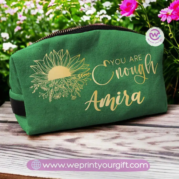 Fabric Boxy Pouch Makeup-English Quotes – WE PRINT