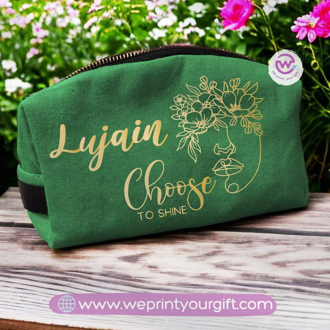 Fabric Boxy Pouch Makeup-English Quotes - WE PRINT