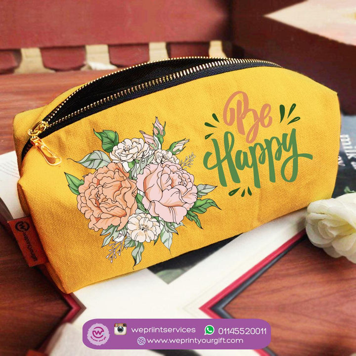 Fabric Boxy Pouch Makeup - Floral - weprint.yourgift