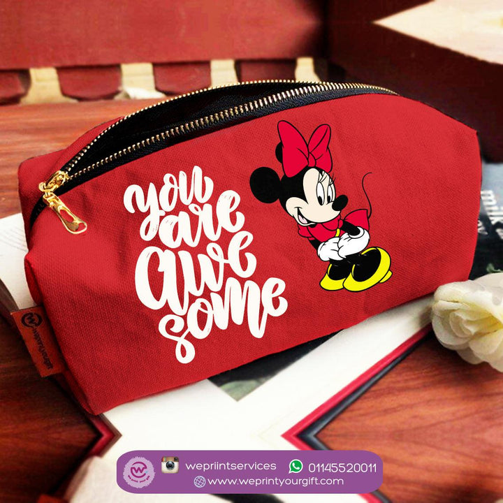 Fabric Boxy Pouch Makeup - Minnie Mouse - weprint.yourgift